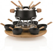 Kela Natura Fonduecarrororororoschen 39 x 32 cm Edelstahl 23-teilig Schwarz - afbeelding 1