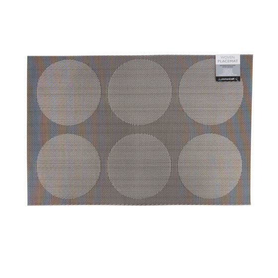 KitchenClet -Placemat 30 x 45 cm PVC Polyester Silbergrau