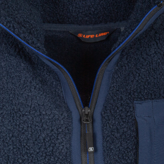 Life Line Artic Sherpa Fleece Jack Männer Blau Größe 4xl