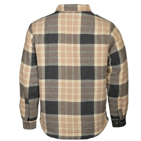 Life Line Jervis gepolsterte Flanellhemd Männer beige Größe s
