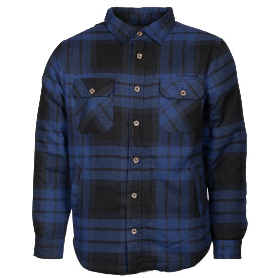 Life Line Jervis gepolsterte Flanellhemd Männer Blau Schwarze Größe 4xl