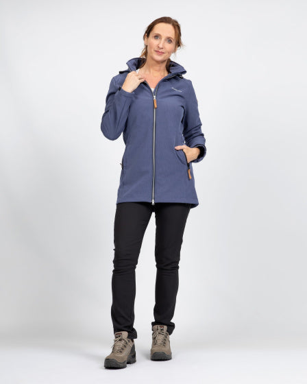 Lebenslinie Kya Softshell Parka Damen dunkelblau Größe 3xl