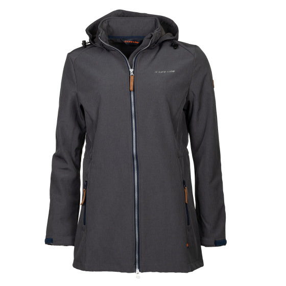 Lebenslinie Kya Softshell Parka Damen dunkelgrau Größe xxl