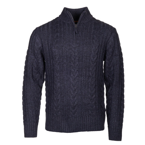Lebenslinie Marcel Pullover Strick halbe Zip -Männer dunkelblau Größe xxl