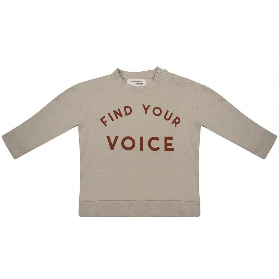 Kleine Inder Pullover Jungen Baumwoll Taupe Größe 116