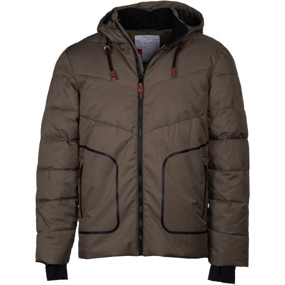 Maupiti Marck II gepolsterte Winterjacke Männer grau -Brown Größe L.