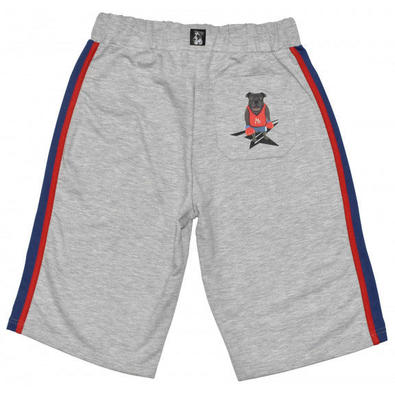 Max Buddies kurze Vito -Jungen Poly Baumwolle Grau Größe 164