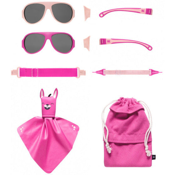 Klicken Sie auf die Sonnenbrille für Kinder 2-5 Jahre rosa 2 Stücke