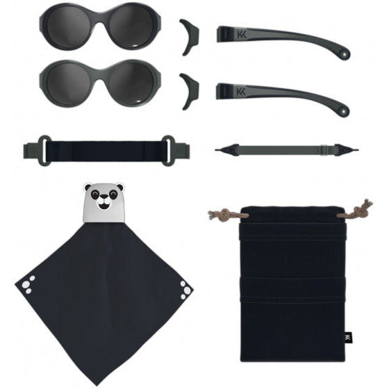 Klicken Sie auf die Sonnenbrille der Kinder, die schwarz grün ist