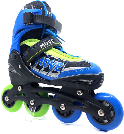 Inline Skates Fast halbboot einstellbar blau grün Größe 38-41