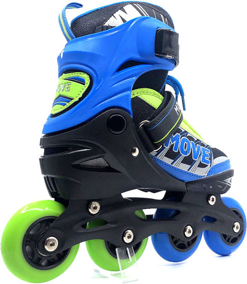 Inline Skates Fast halbboot einstellbar blau Grün Größe 34-37