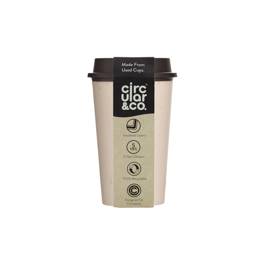 Rundschreiben Co. Jetzt Cup Coffee Cutt 340 ml Creme Schwarz