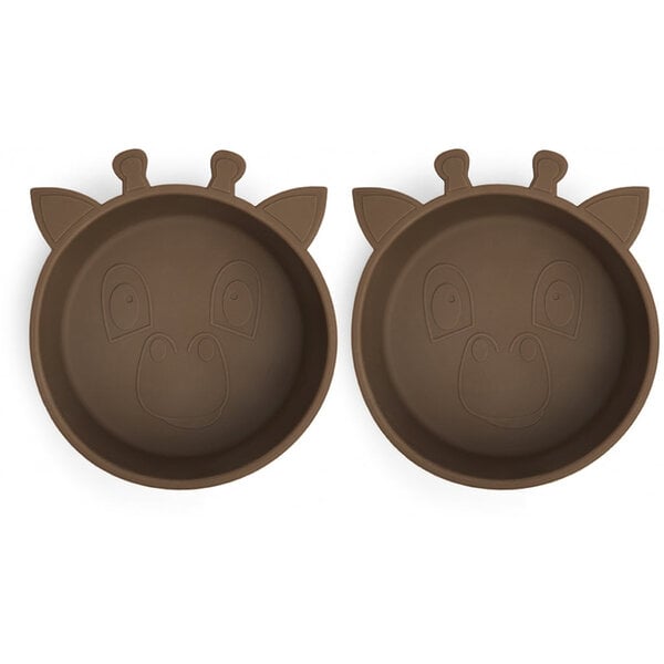 Nuuroo Alex Silicone Deep Plate 2-Pack Giraf