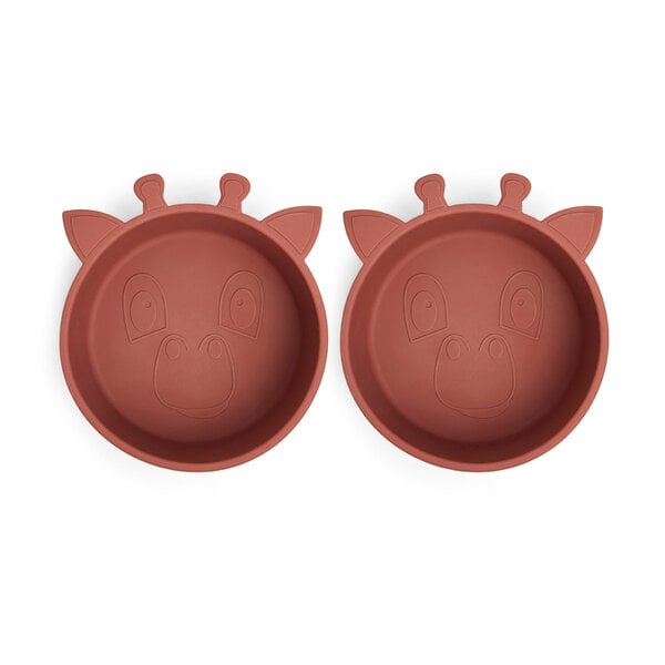 Nuuroo Alex Silicone Deep Plate 2-Pack Giraf