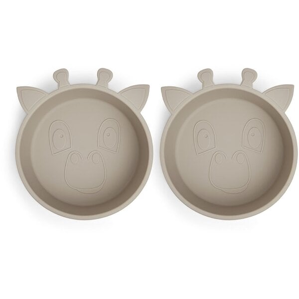 Nuuroo Alex Silicone Deep Plate 2-Pack Giraf