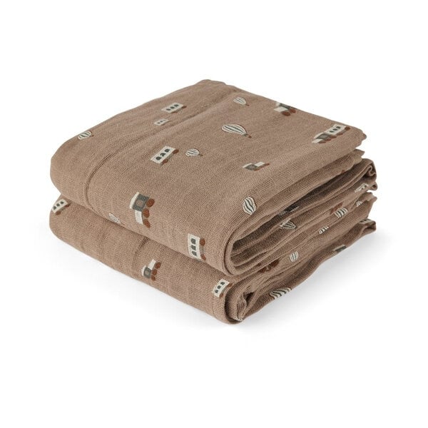 Nuuroo Bao Musselin Tuch 2-Pack mit Druck