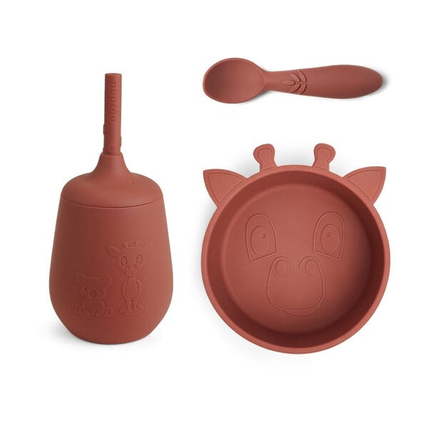 Nuuroo Blue Silicon Dinner Set 3-Pack