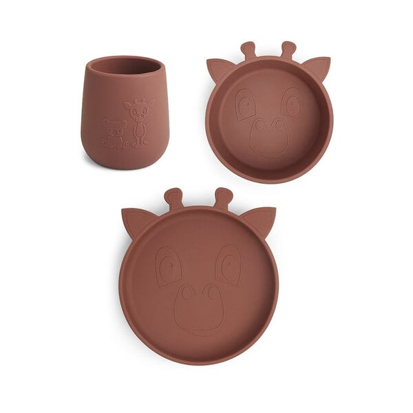 Nuuroo Judi Silicon Dinner Set 3-Pack Giraf