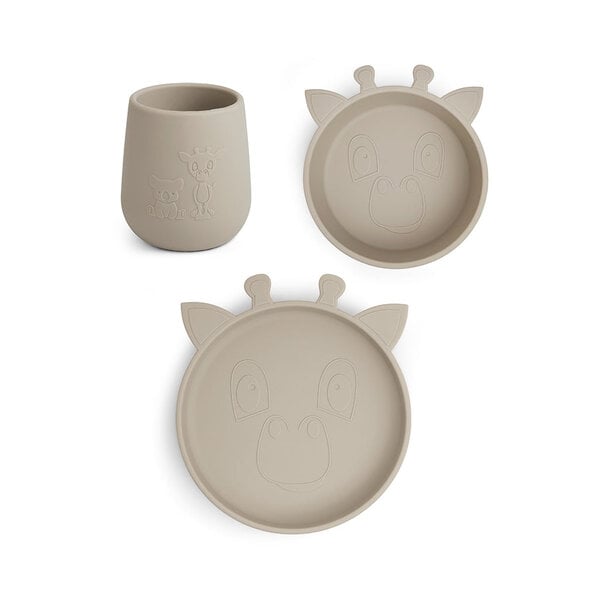 Nuuroo Judi Silicon Dinner Set 3-Pack Giraf