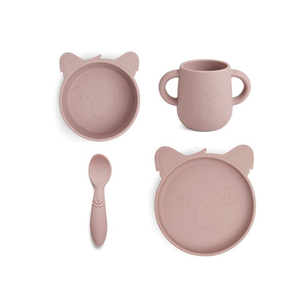 Nuuroo Lykke Silicon Dinner Set 4-Pack Koala-Woodrosis
