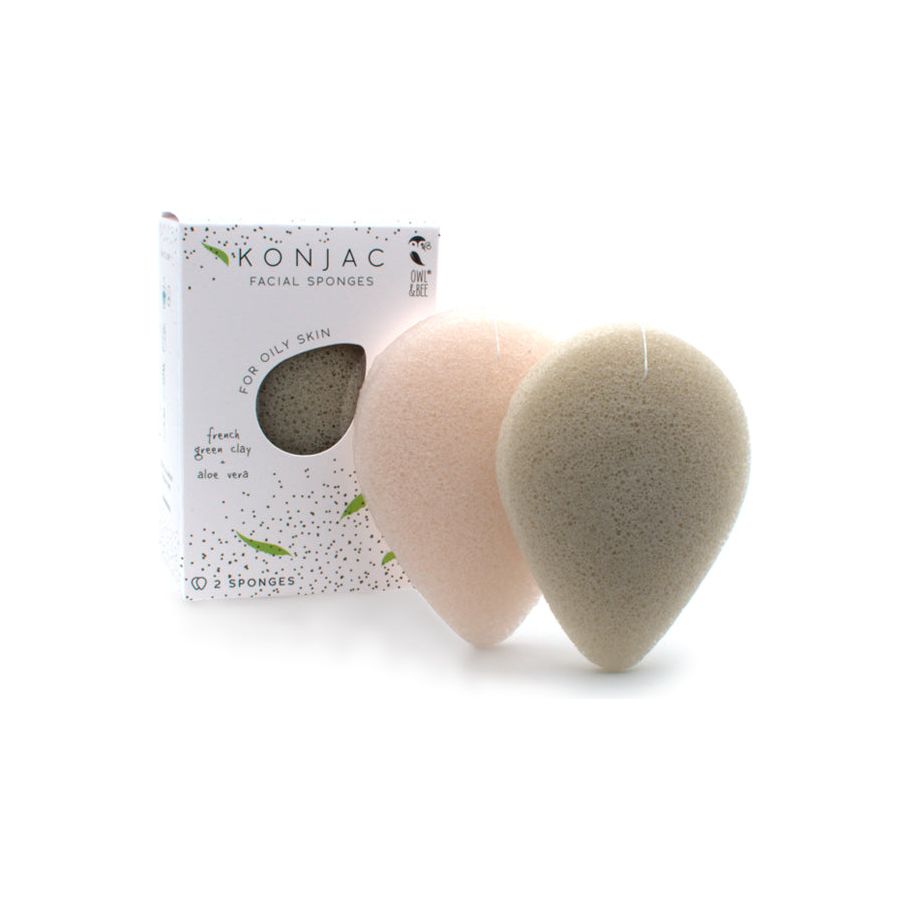 Eulenbiene Konjac Gesichtsschwämme Fabel Haut 2 Teile