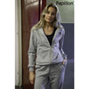 Papillon Sweat Kapuzenweste Damen graue Größe xxl