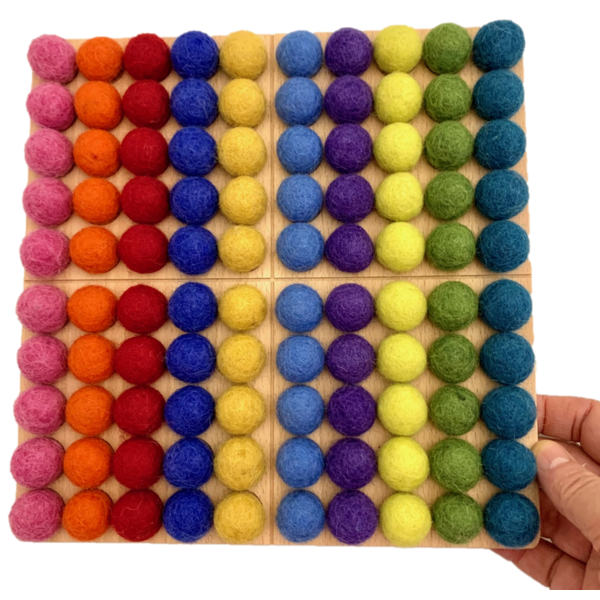 Papoose Toys 2cm Filzkugeln hell 100pc