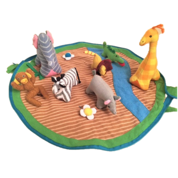 Papoose -Spielzeug Afrika -Beutel