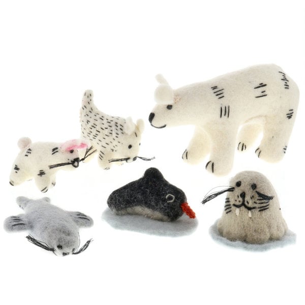 Papoose -Spielzeug arktische Tiere 6pc