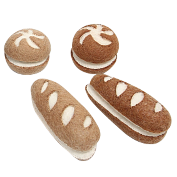 Papoose Toys Baguettes und Rolls halbiert 8pc