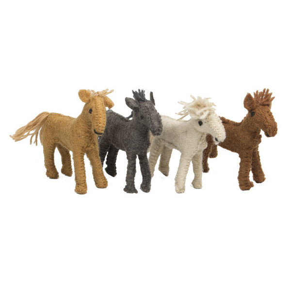 Papoose Toys Scheune Pferde 4pc
