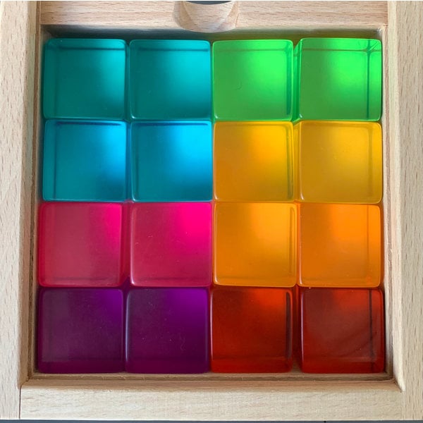 Papoose -Spielzeug helle Lucite -Würfel 16pc