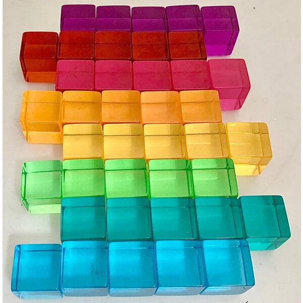 Papoose -Spielzeug helle Lucite -Würfel 40pc