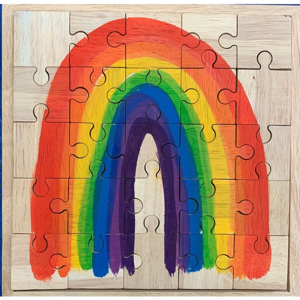 Papoose -Spielzeug helles Regenbogen -Puzzle 25pc