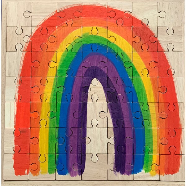 Papoose -Spielzeug helles Regenbogen -Puzzle 49pc