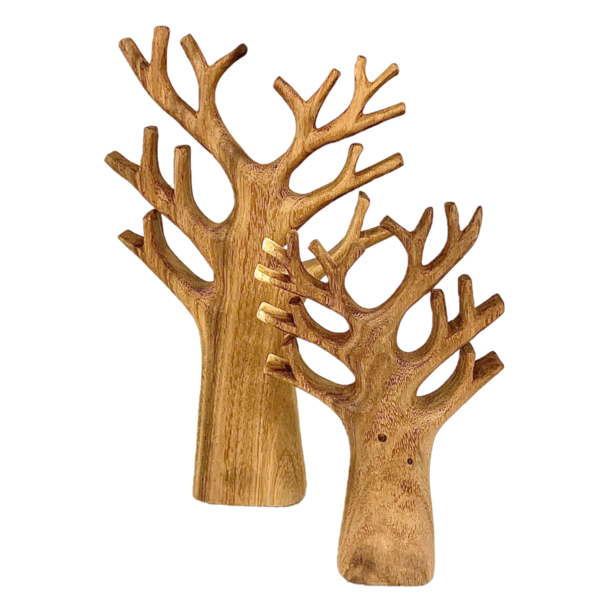 Papoose -Spielzeug geschnitzte Baum 2 PC Set 2PC