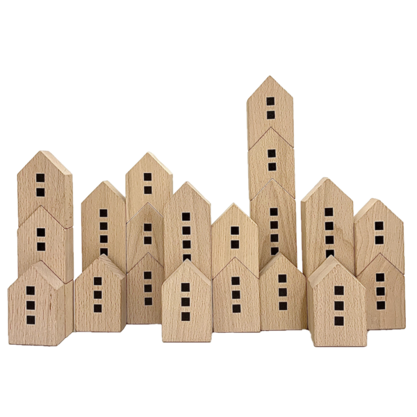 Papoose Toys City -Scape -Blöcke 22PC