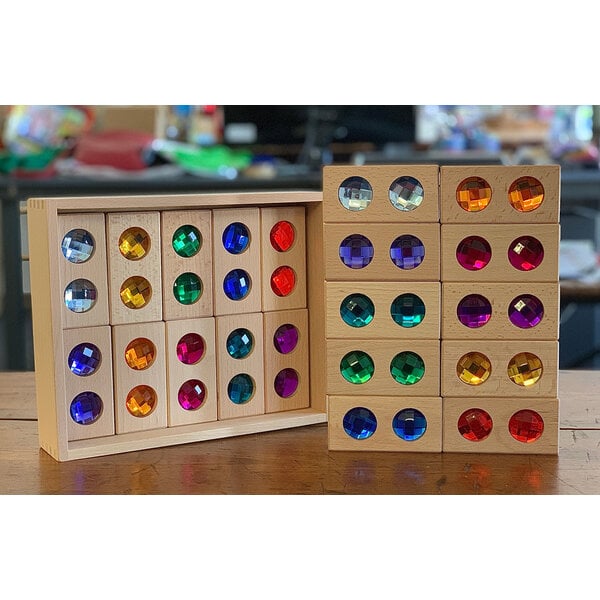 Papoose -Spielzeug Doppel -Edelsteinblöcke 20PC