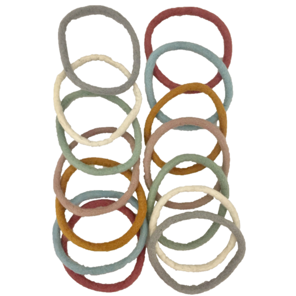 Papoose Toys Erde Filzringe 28pc