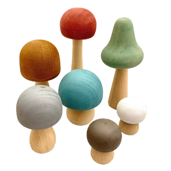 Papoose -Spielzeug Erdenpilze 7pc