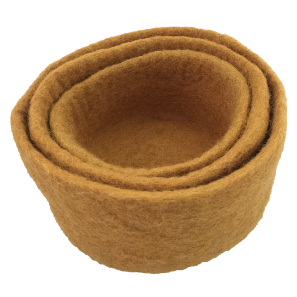 Papoose Toys Erde verschachtelte Schalen Senf 3