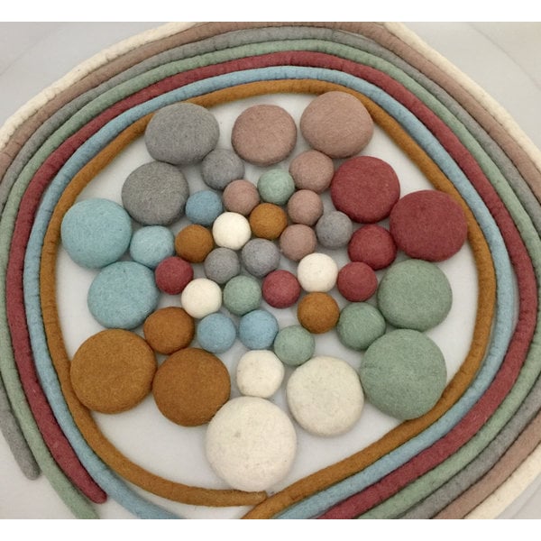 Papoose Toys Earth Stack-Sort-Roll-Throw Set 63pc