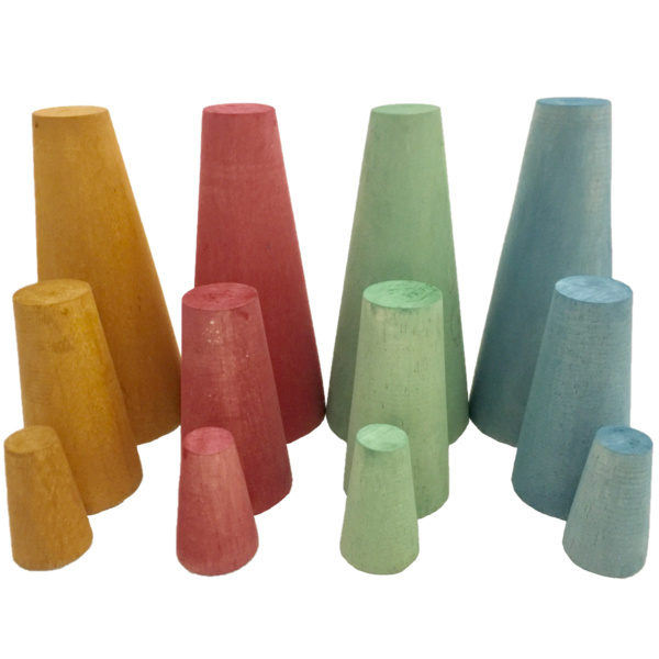 Papoose -Spielzeug Erdenstapelzapfen 12PC