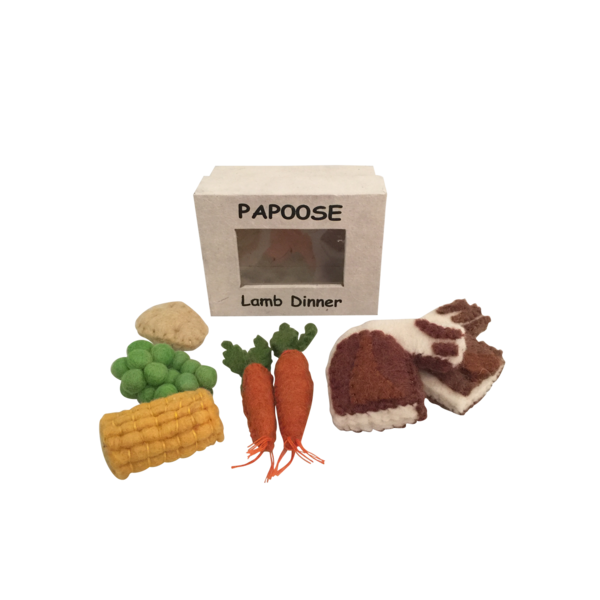 Papoose -Spielzeug spürte Essen Lamm Abendessen