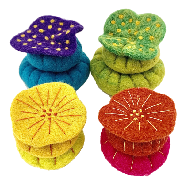Papoose -Spielzeug Fischbetten 4 Sets 12PC