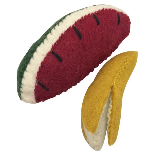 Papoose Toys Fruit Banane, Wassermelonenscheibe