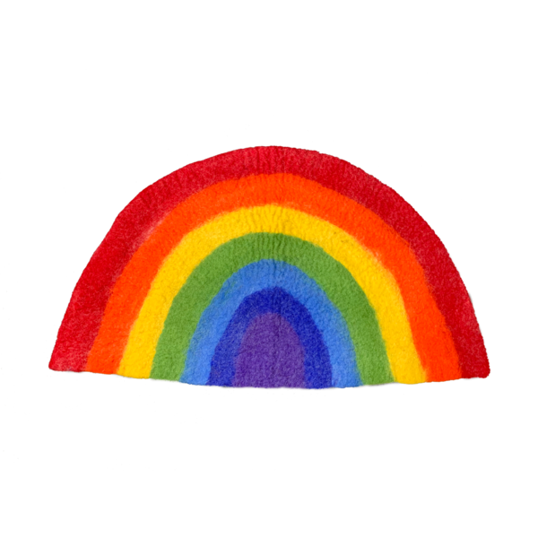 Papoose -Spielzeug halbe Regenbogenmatte