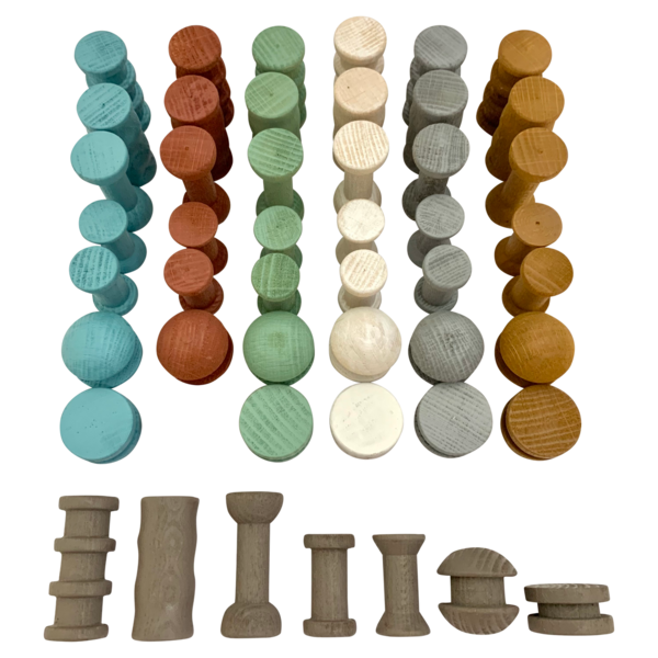 Papoose Toys Mini Earth Spulen 49pc