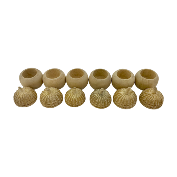 Papoose Toys Mini Natural Acorn Pot 6PC