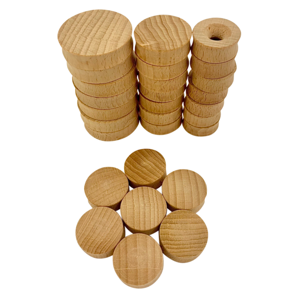 Papoose toys mini natürliche Runden 28pc
